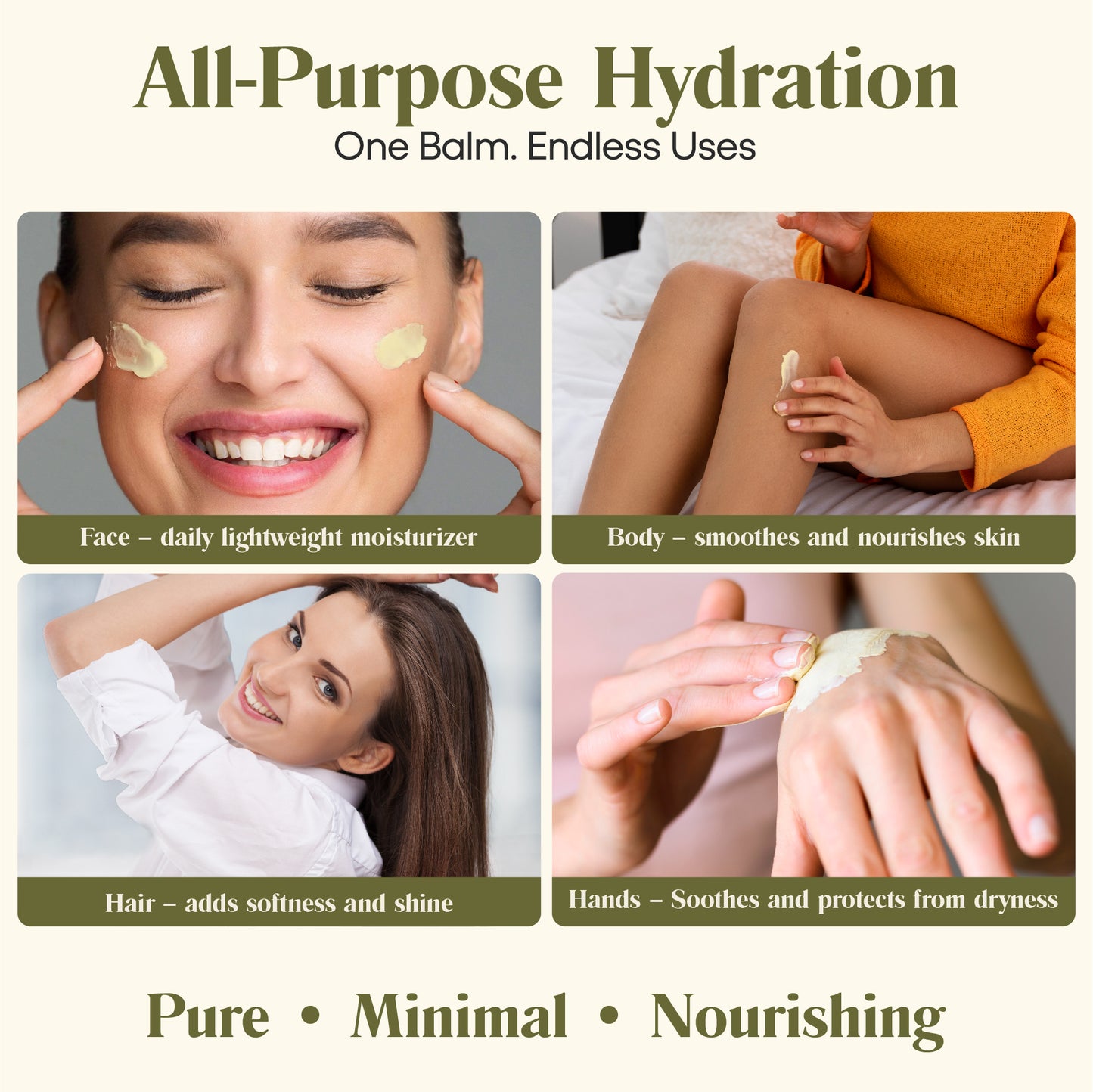 Grass-Fed & Finished Whipped Beef Tallow Balm – 4 oz