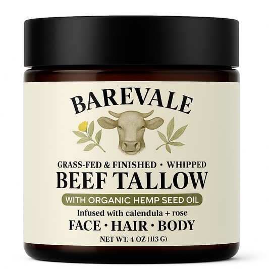 Grass-Fed & Finished Whipped Beef Tallow Balm – 4 oz